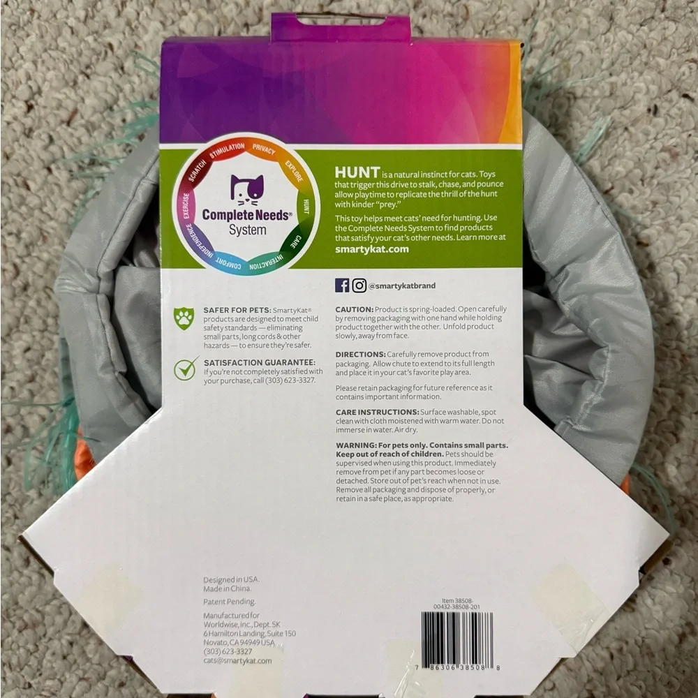 5 for $25 🛍️ item SmartyKat Fringe Frenzy Collapsible Cat Activity Tunnel